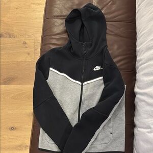 Nike Black and Gray tech fleece Zip-Up Hoodie